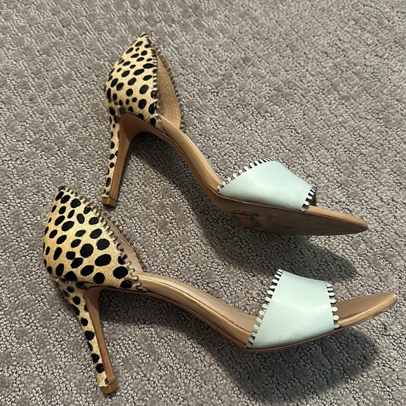 Loeffler Randall Mint Leora Leopard Print Heels - Picture 3 of 10